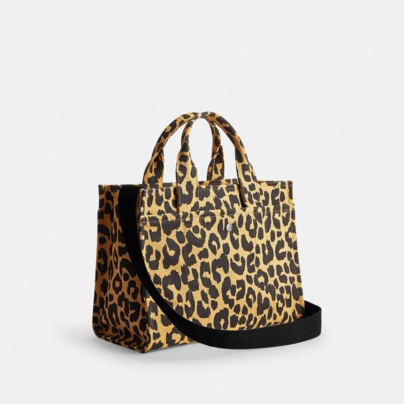 Coach Cargo Tote Bag With Leopard Print - Picture 3 of 14